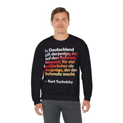 Unisex Heavy Blend™ Rundhals-Sweatshirt - Kurt Tucholsky | Schmutz-Zitat