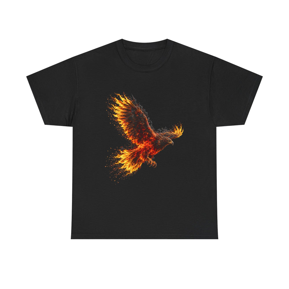 Unisex-T-Shirt aus Baumwolle - Deutscher Adler | Feuer