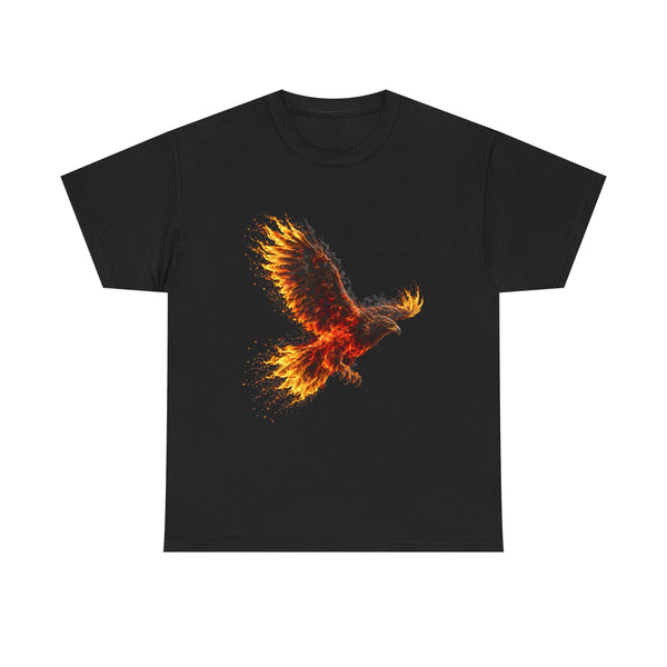 Unisex-T-Shirt aus Baumwolle - Deutscher Adler | Feuer