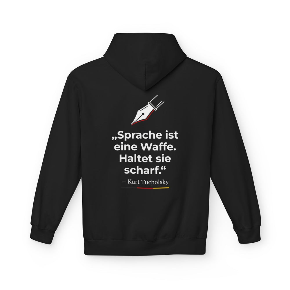 Hoodie Sweatshirt | Kurt Tucholsky - Sprache ist eine Waffe