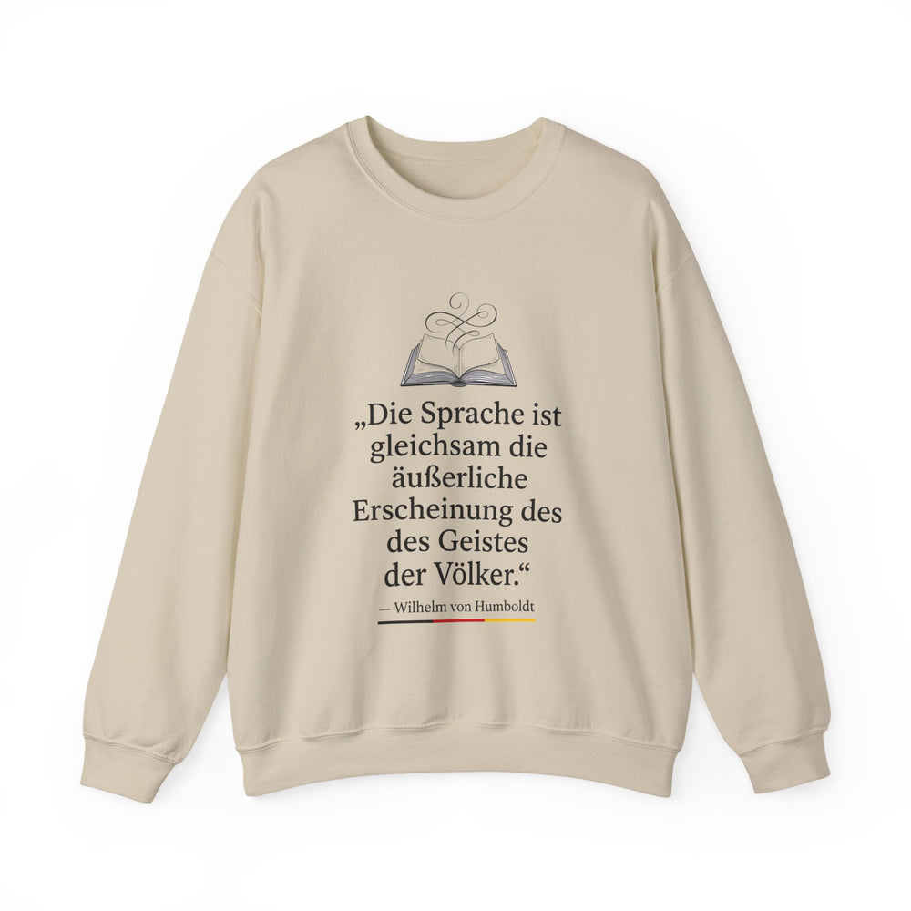 Unisex Heavy Blend™ Rundhals-Sweatshirt - Wilhelm von Humboldt | Die Sprache ist die äußerliche Erscheinung des Geistes