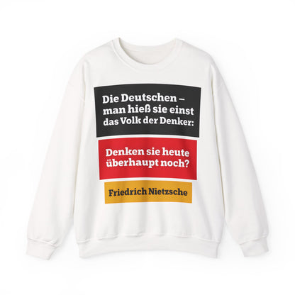 Unisex Heavy Blend™ Rundhals-Sweatshirt - Friedrich Nietzsche | Denken sie überhaupt noch?