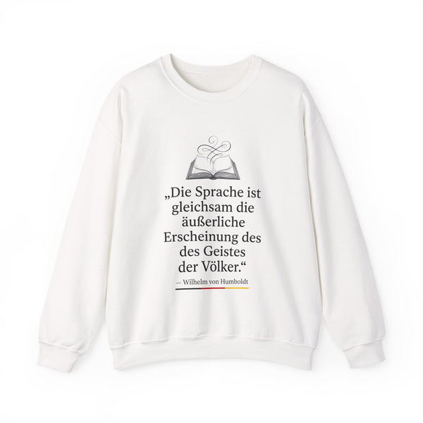 Unisex Heavy Blend™ Rundhals-Sweatshirt - Wilhelm von Humboldt | Die Sprache ist die äußerliche Erscheinung des Geistes