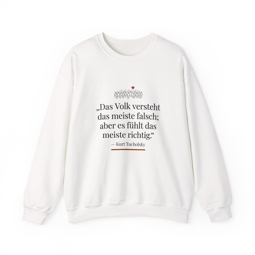 Unisex Heavy Blend™ Rundhals-Sweatshirt - Kurt Tucholsky | Das Volk versteht das meiste falsch