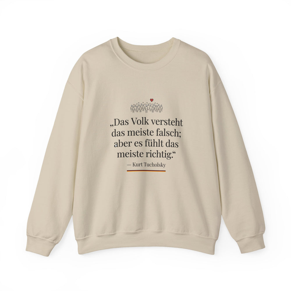 Unisex Heavy Blend™ Rundhals-Sweatshirt - Kurt Tucholsky | Das Volk versteht das meiste falsch