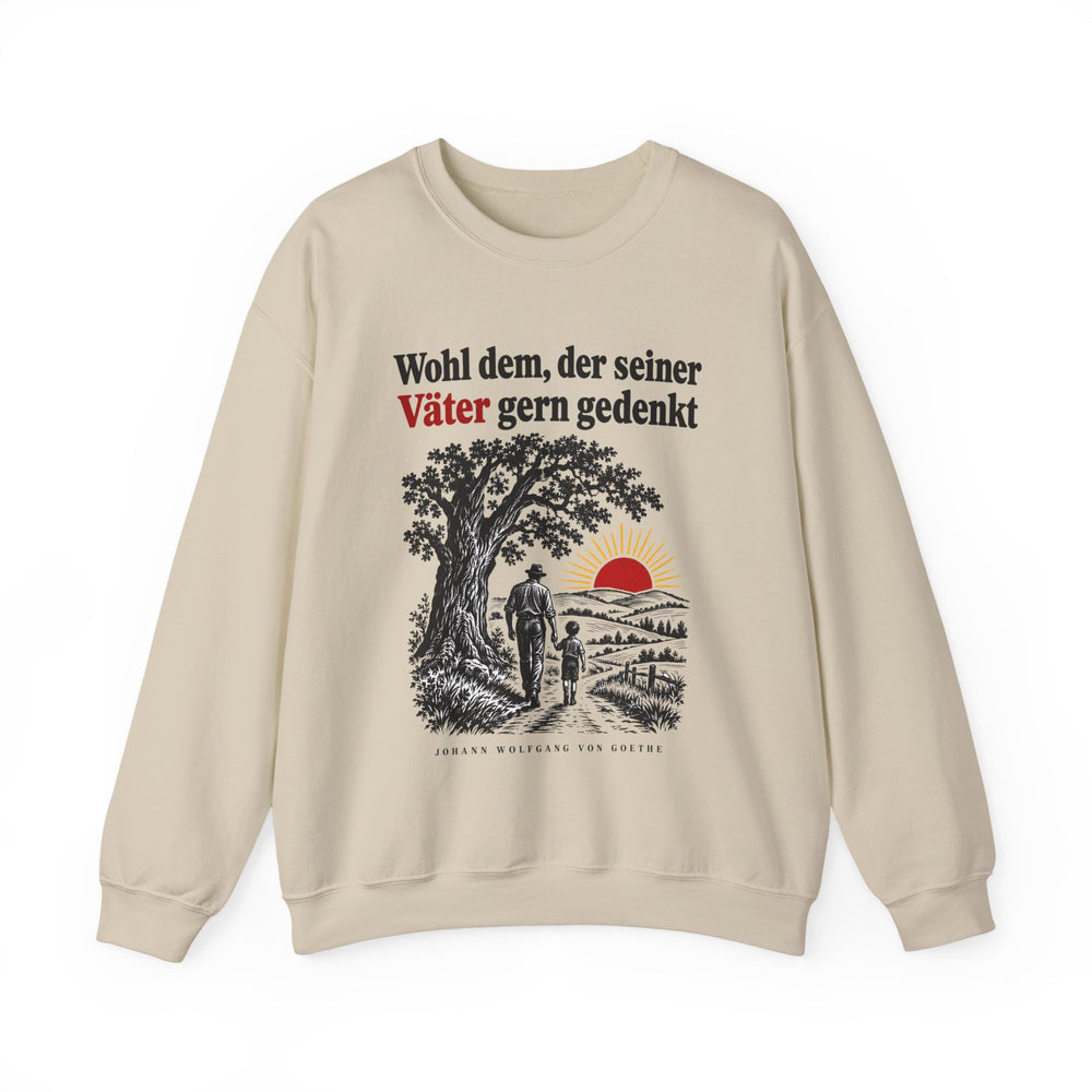 Unisex Heavy Blend™ Rundhals-Sweatshirt - Johann Wolfgang von Goethe | Wohl dem, der seiner Väter gern gedenkt