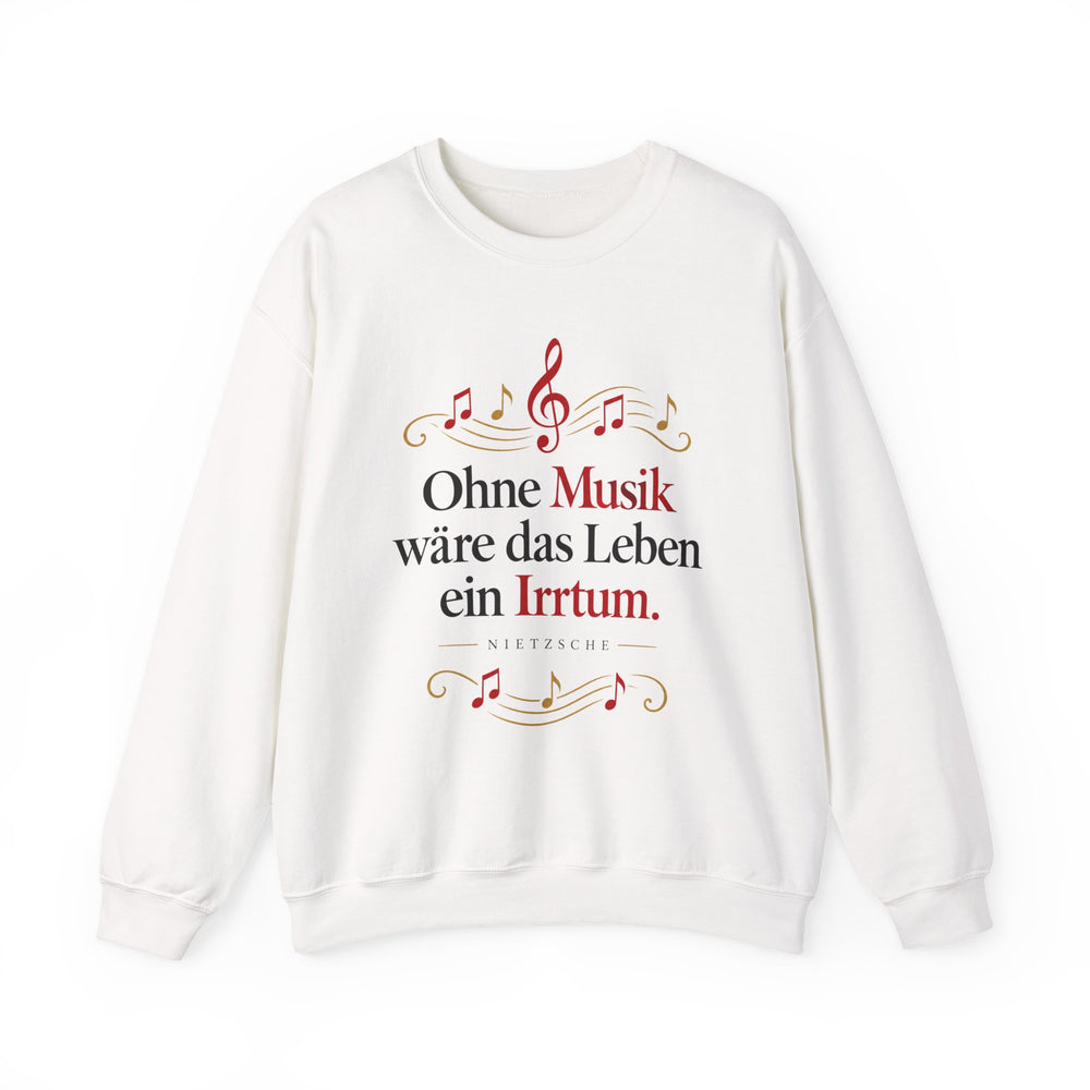 Unisex Heavy Blend™ Rundhals-Sweatshirt - Friedrich Nietzsche | Ohne Musik wäre das Leben ein Irrtum