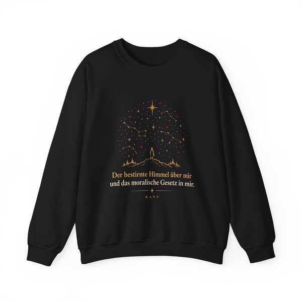 Unisex Heavy Blend™ Rundhals-Sweatshirt - Immanuel Kant | Der bestirnte Himmel über mir und das moralische Gesetz in mir