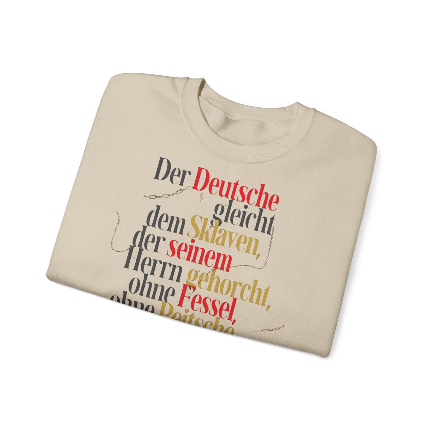 Unisex Heavy Blend™ Rundhals-Sweatshirt - Heinrich Heine | Der Deutsche gleicht dem Sklaven