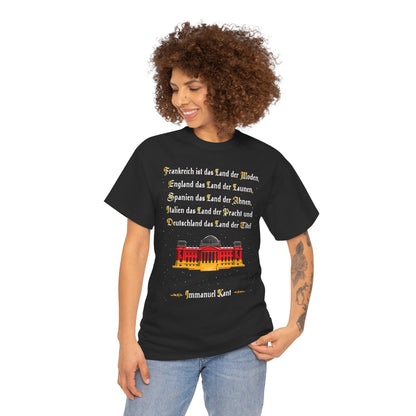Unisex-T-Shirt aus Baumwolle - Immanuel Kant | Land der Titel