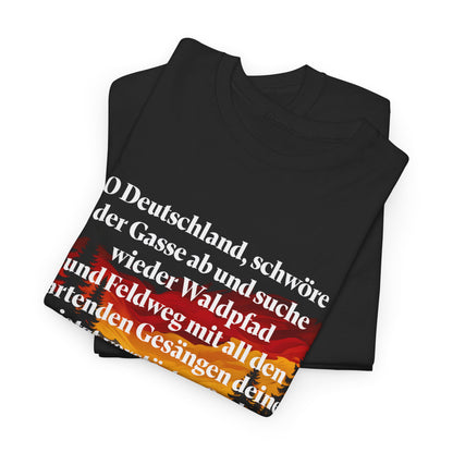 Unisex-T-Shirt aus Baumwolle - Friedrich Lienhard | O Deutschland, schwöre der Gasse ab