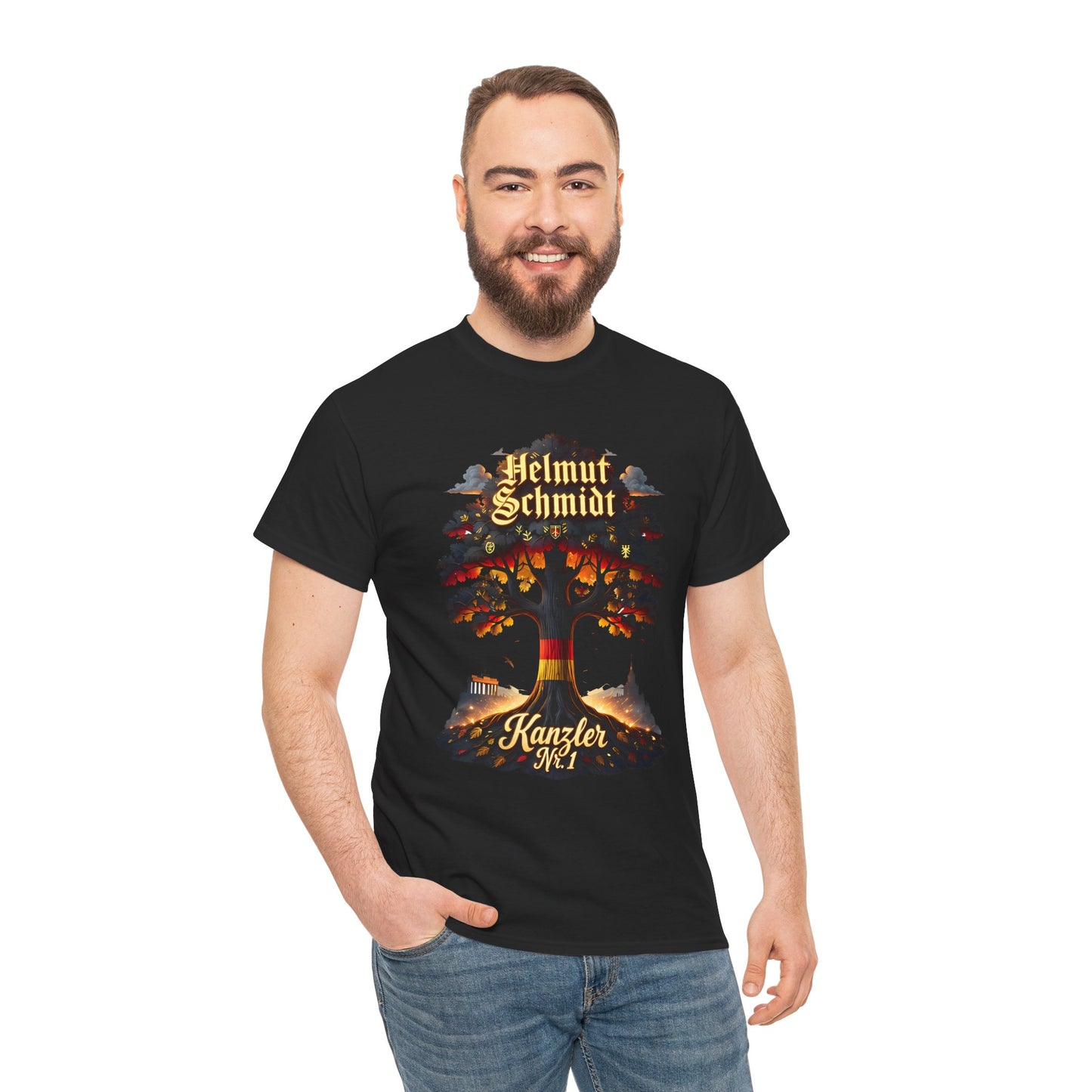Unisex-T-Shirt aus Baumwolle - Helmut Schmidt | Kanzler Nr. 1