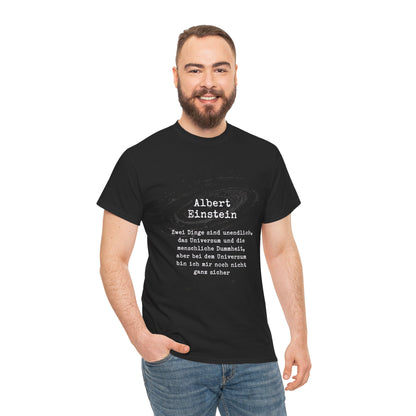 Unisex-T-Shirt aus Baumwolle - Albert Einstein | Unendlichkeit