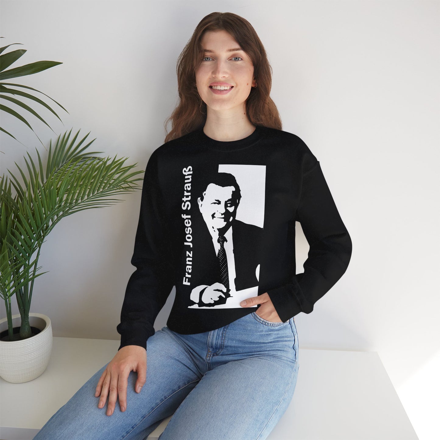 Unisex Heavy Blend™ Rundhals-Sweatshirt - Franz Josef Strauß | Silhouette