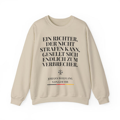 Unisex Heavy Blend™ Rundhals-Sweatshirt -  Johann Wolfgang von Goethe | Ein Richter, der nicht Strafen kann