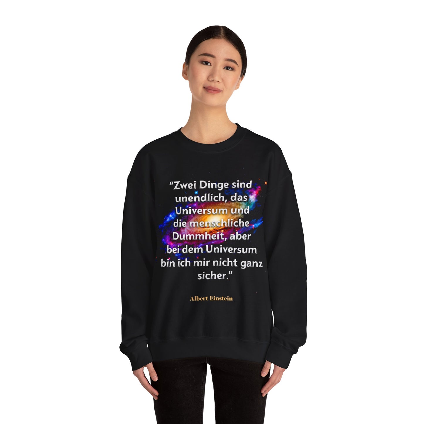 Unisex Heavy Blend™ Rundhals-Sweatshirt - Albert Einstein | Menschliche Dummheit