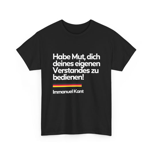 Unisex-T-Shirt aus Baumwolle - Immanuel Kant | Habe Mut, dich deines eigenen Verstandes zu bedienen