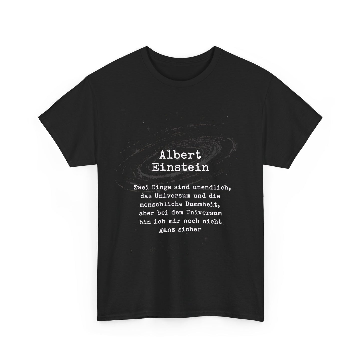 Unisex-T-Shirt aus Baumwolle - Albert Einstein | Unendlichkeit