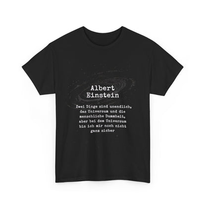 Unisex-T-Shirt aus Baumwolle - Albert Einstein | Unendlichkeit