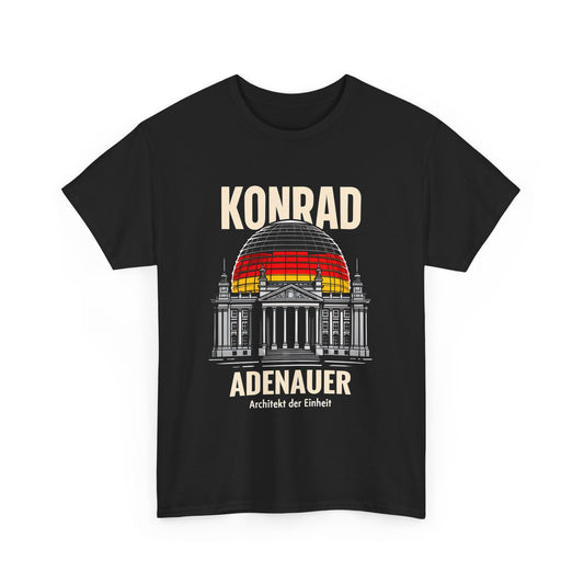 Unisex-T-Shirt aus Baumwolle - Konrad Adenauer | Architekt der Einheit