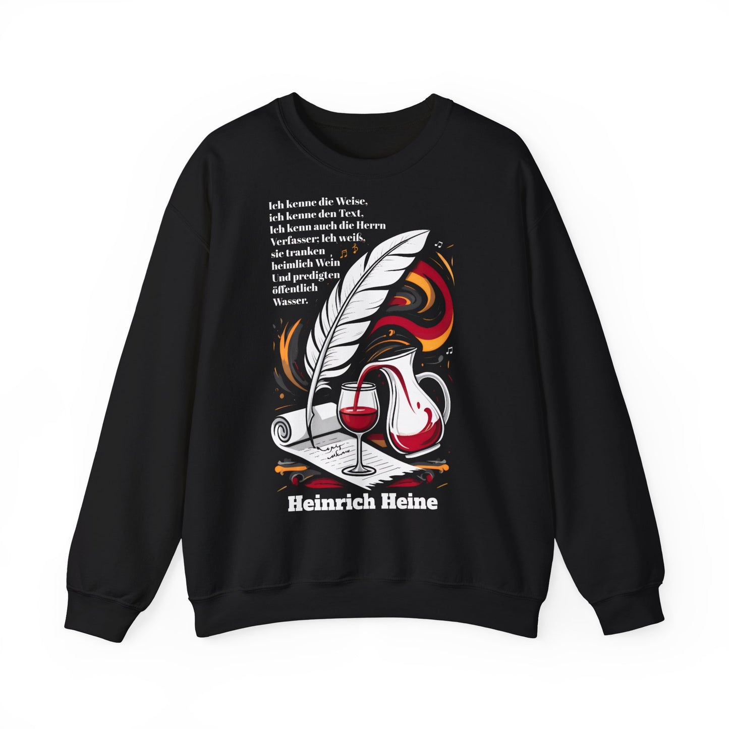 Unisex Heavy Blend™ Rundhals-Sweatshirt - Heinrich Heine | Öffentlich Wasser predigen