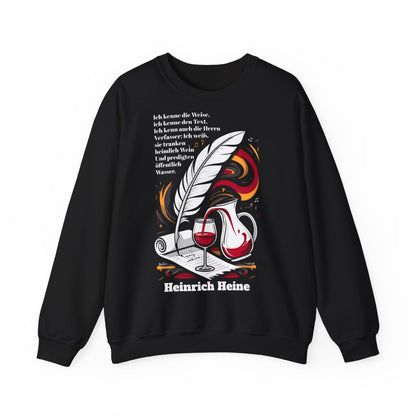 Unisex Heavy Blend™ Rundhals-Sweatshirt - Heinrich Heine | Öffentlich Wasser predigen