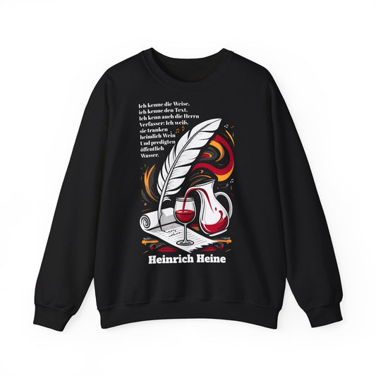 Unisex Heavy Blend™ Rundhals-Sweatshirt - Heinrich Heine | Öffentlich Wasser predigen