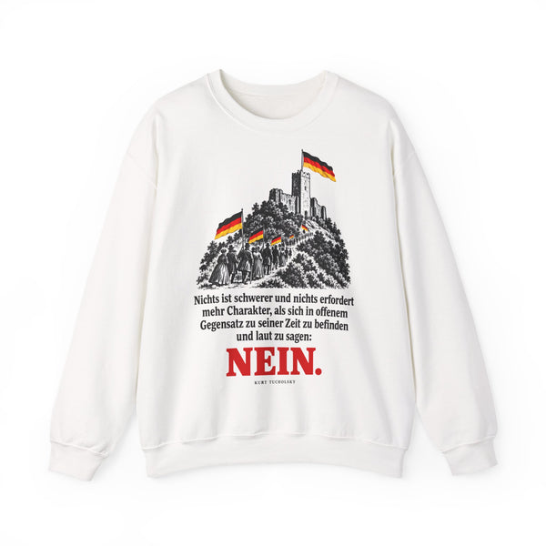 Unisex Heavy Blend™ Rundhals-Sweatshirt - Kurt Tucholsky | Nichts ist schwerer und nichts erfordert mehr Charakter als...