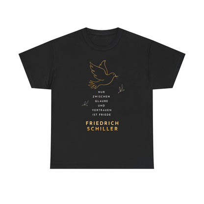 Unisex-T-Shirt aus Baumwolle - Friedrich Schiller | Vertrauen und Glaube