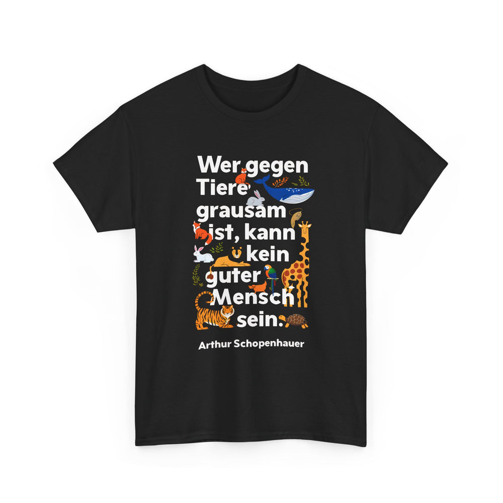 Unisex-T-Shirt aus Baumwolle - Arthur Schopenhauer | Kein guter Mensch