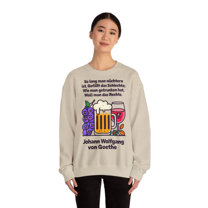 Unisex Heavy Blend™ Rundhals-Sweatshirt - Johann Wolfgang von Goethe | Trinkspruch