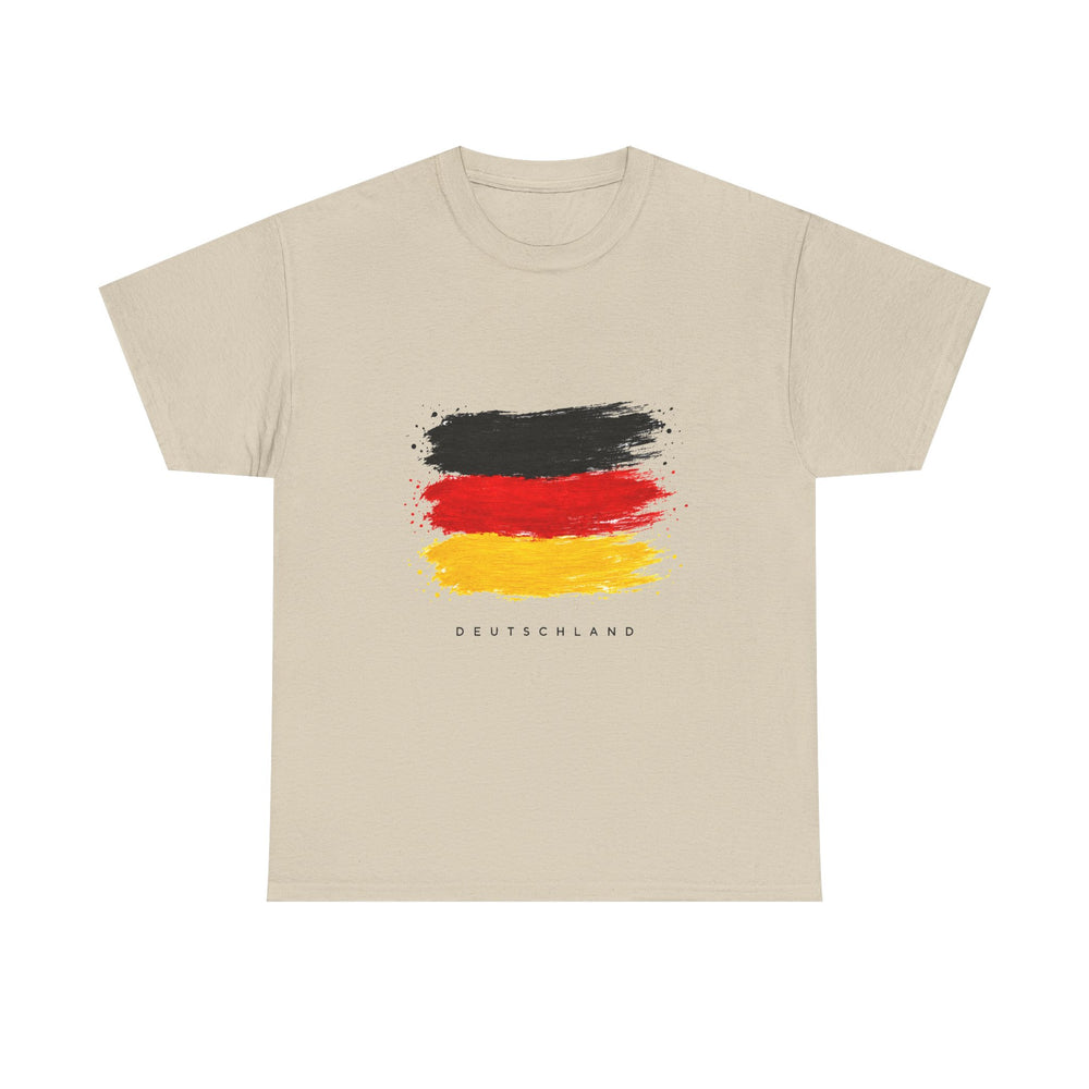 Unisex-T-Shirt aus Baumwolle - Deutschlandflagge | Pinselstrich