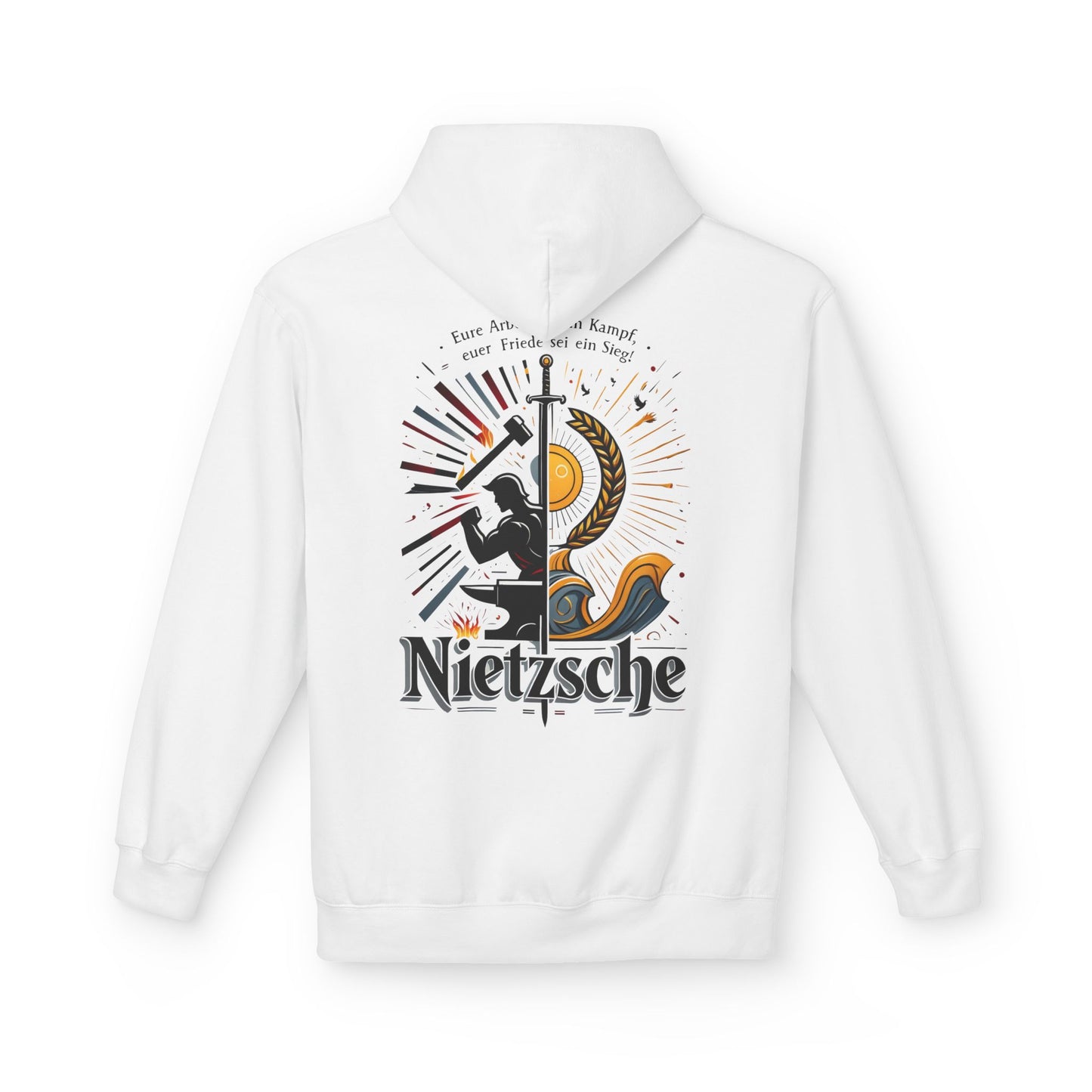 Hoodie Sweatshirt | Friedrich Nietzsche - Eure Arbeit sei ein Kampf!