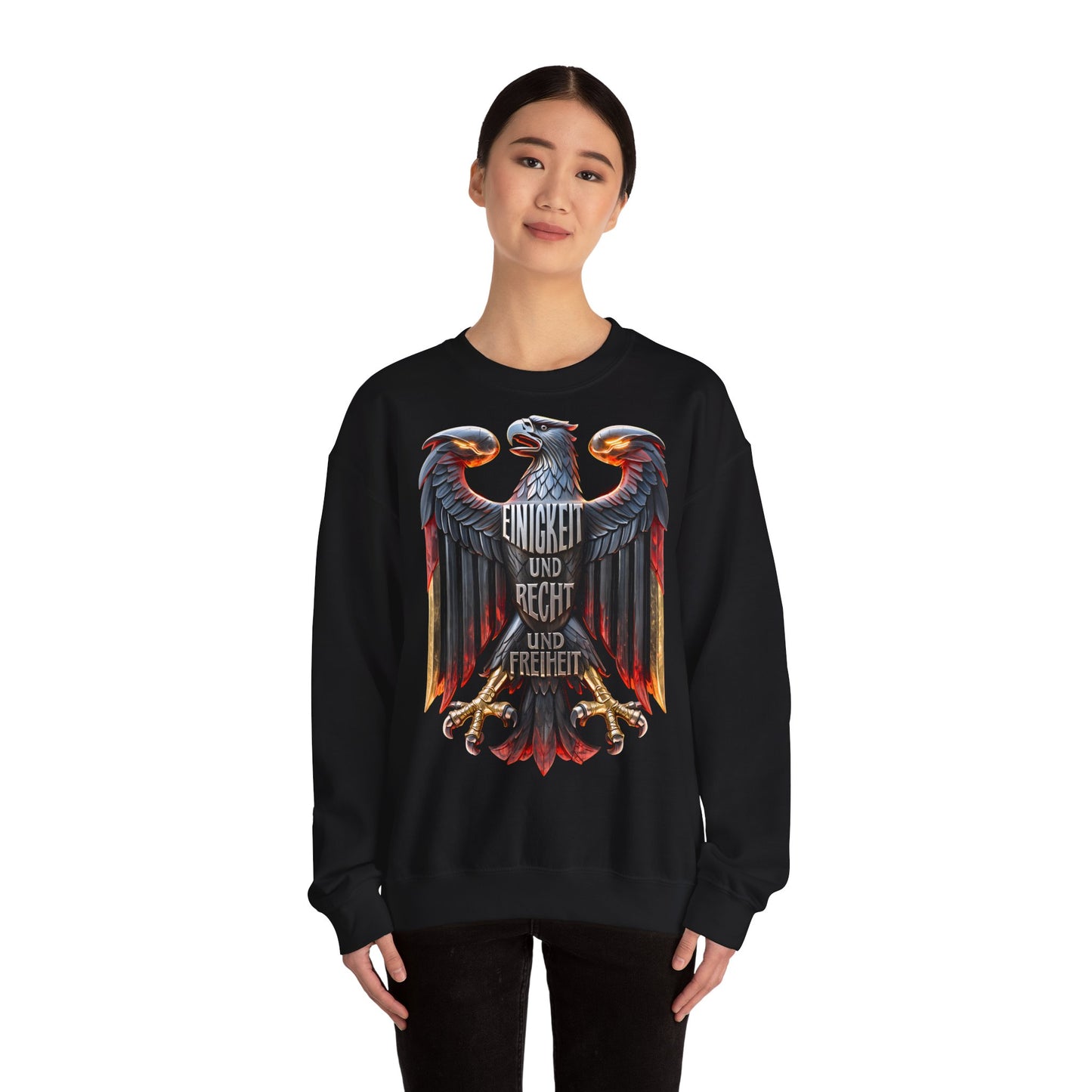 Unisex Heavy Blend™ Rundhals-Sweatshirt - Einigkeit und Recht und Freiheit | Adler