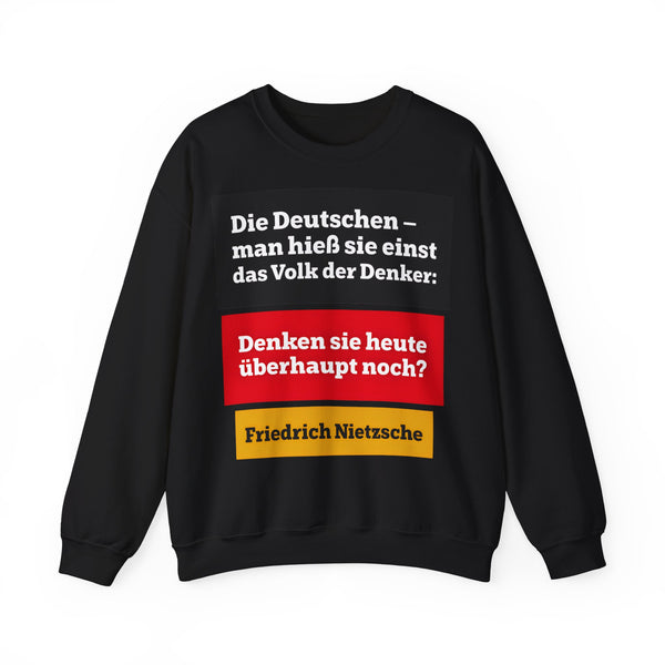Unisex Heavy Blend™ Rundhals-Sweatshirt - Friedrich Nietzsche | Denken sie überhaupt noch?