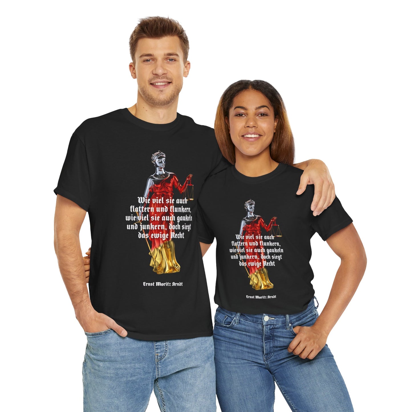 Unisex-T-Shirt aus Baumwolle - Ernst Moritz Arndt | Doch siegt das ewige Recht