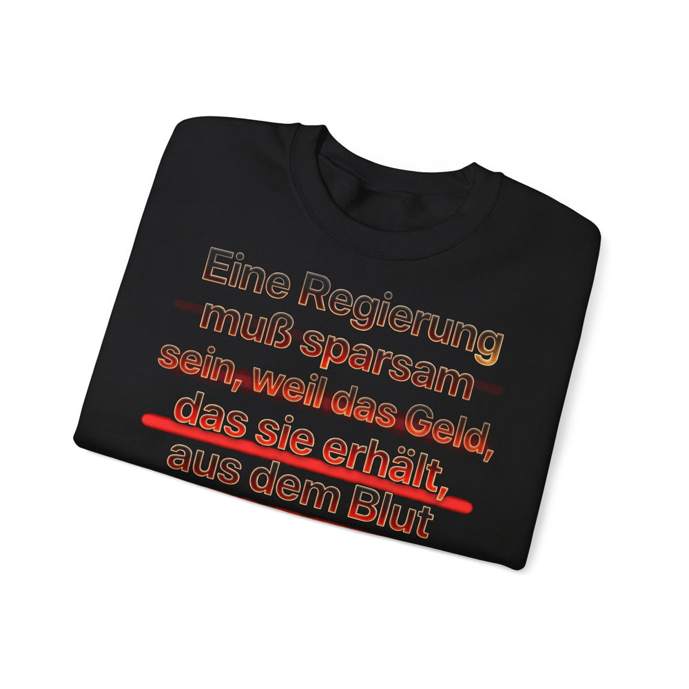 Unisex Heavy Blend™ Rundhals-Sweatshirt - Friedrich II. | Eine Regierung muß sparsam sein