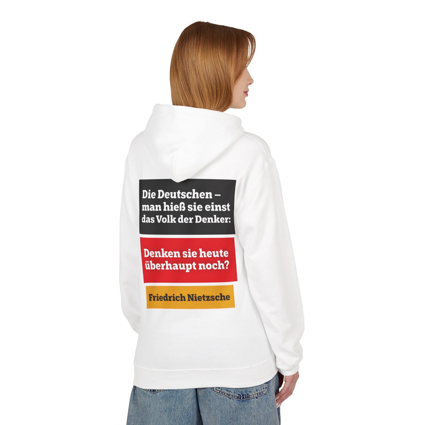 Hoodie Sweatshirt | Friedrich Nietzsche - Denken Sie überhaupt noch?