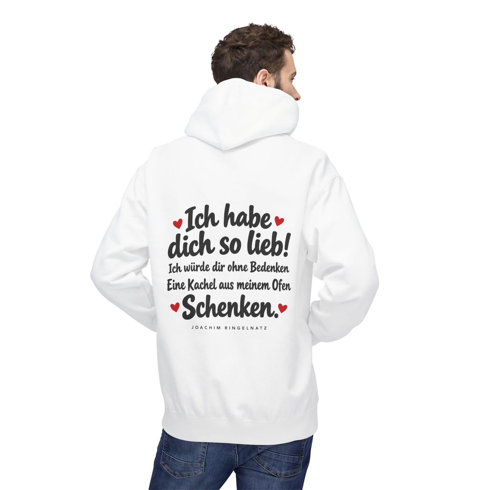 Hoodie Sweatshirt - Joachim Ringelnatz | Ich habe dich so lieb