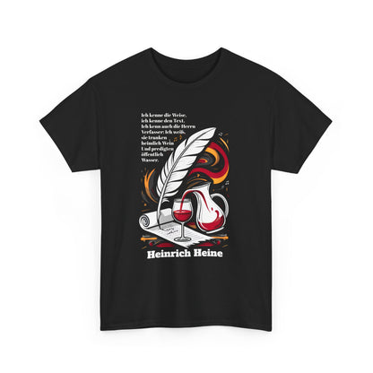 Unisex-T-Shirt aus Baumwolle - Heinrich Heine | Öffentlich Wasser predigen