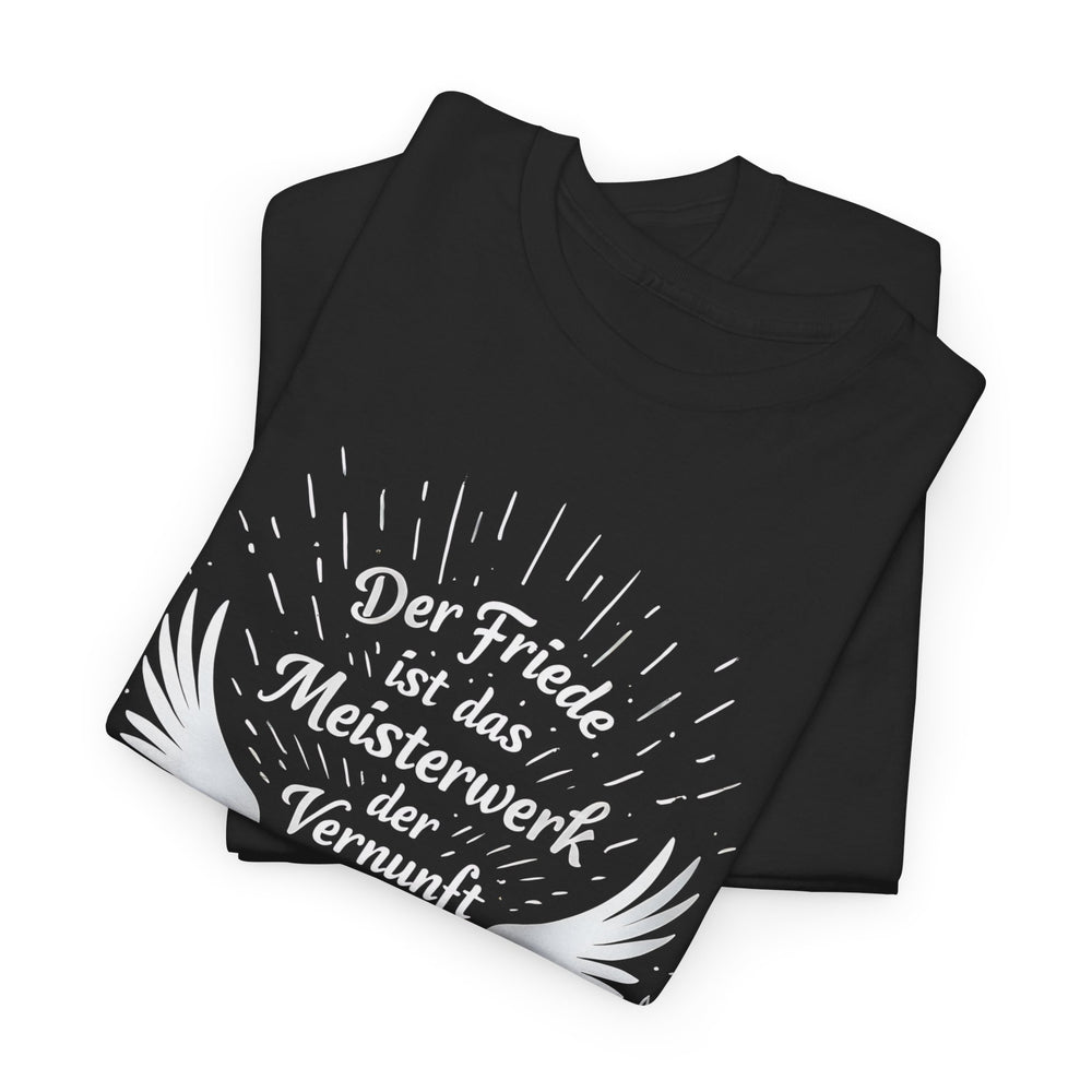 Unisex-T-Shirt aus Baumwolle - Immanuel Kant | Friedenszitat
