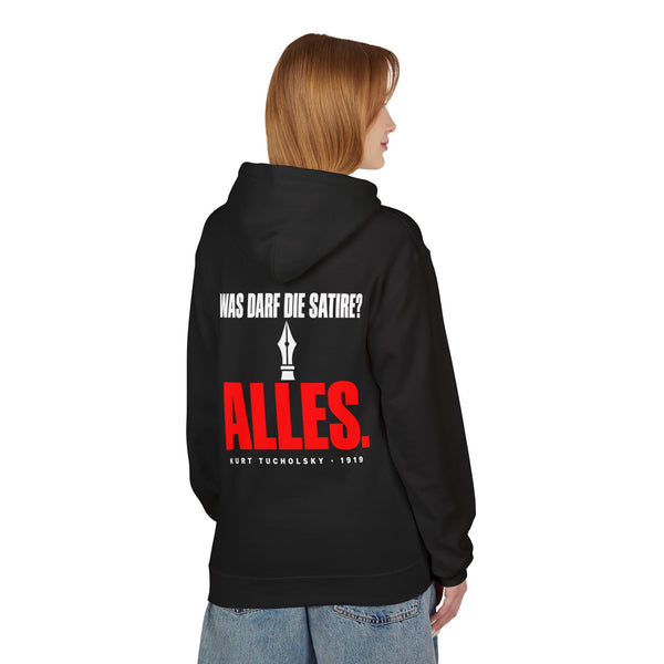 Hoodie Sweatshirt - Kurt Tucholsky | Was darf die Satire? Alles.