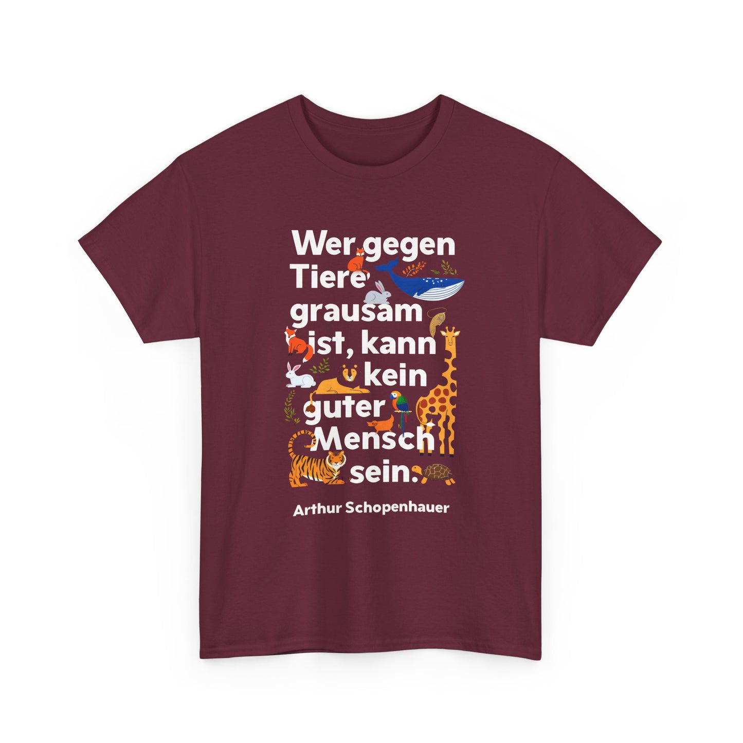 Unisex-T-Shirt aus Baumwolle - Arthur Schopenhauer | Kein guter Mensch