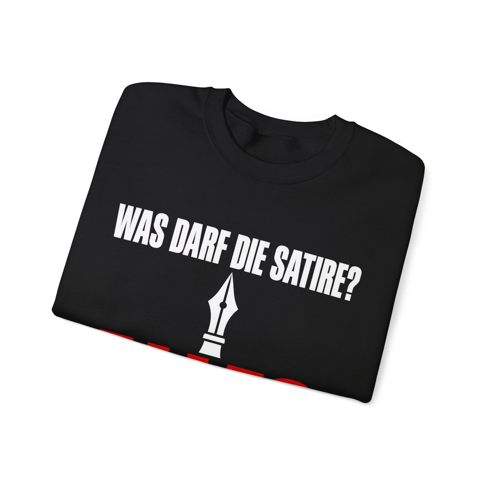 Unisex Heavy Blend™ Rundhals-Sweatshirt - Kurt Tucholsky | Was darf die Satire? Alles.