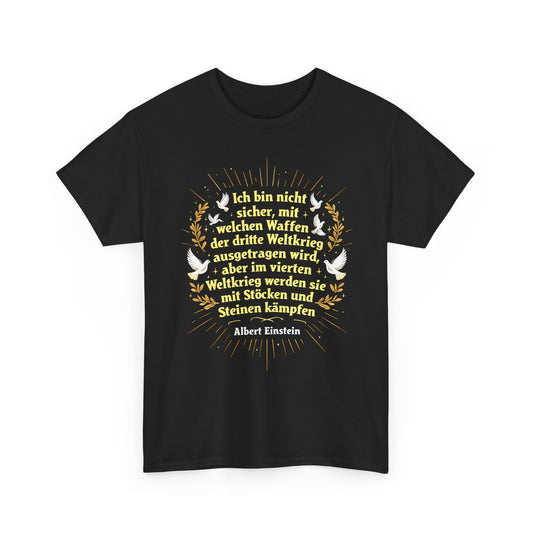 Unisex-T-Shirt aus Baumwolle - Albert Einstein