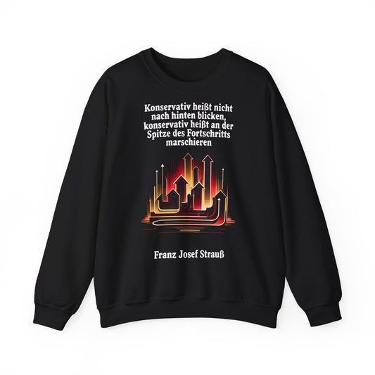 Unisex Heavy Blend™ Rundhals-Sweatshirt - Franz Josef Strauß | Spitze des Fortschritts