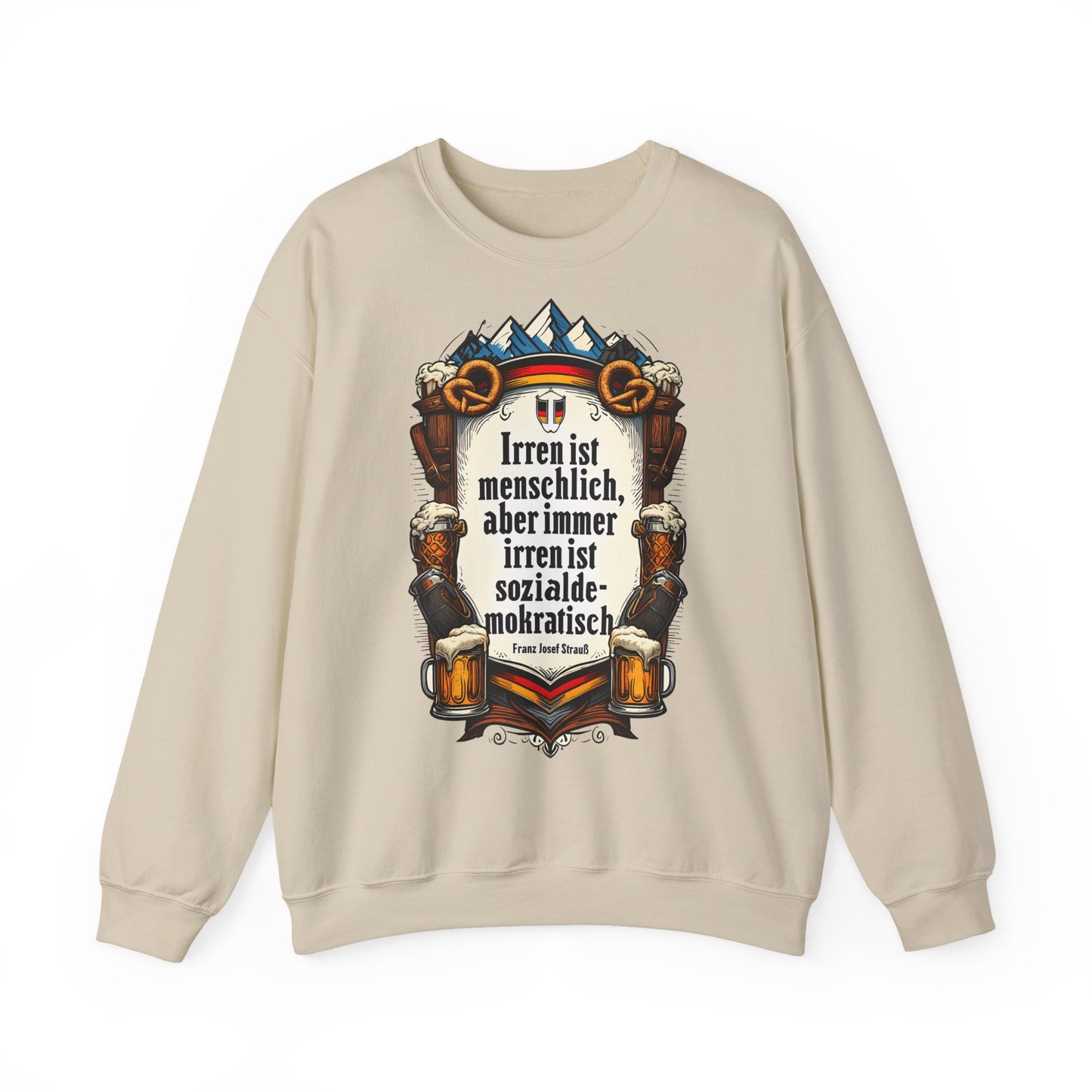 Unisex Heavy Blend™ Rundhals-Sweatshirt - Franz Josef Strauß | Irren ist menschlich
